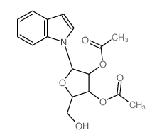Indole, 1-.beta.-D-ribofuranosyl-, 2,3-diacetate structure