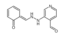 3-[2-[(6-oxocyclohexa-2,4-dien-1-ylidene)methyl]hydrazinyl]pyridine-4-carbaldehyde结构式