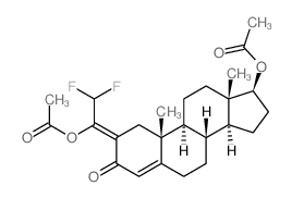 Androst-4-en-3-one,2-(2,2-difluoro-1-hydroxyethylidene)-17b-hydroxy-, diacetate (7CI,8CI)结构式