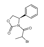 N-(2-bromopropionyl)-4R-phenyloxazolidin-2-one Structure