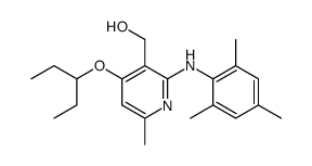 [4-(1-ethyl-propoxy)-6-methyl-2-(2,4,6-trimethyl-phenylamino)-pyridin-3-yl]-methanol Structure