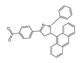 3-anthracen-9-yl-5-(4-nitrophenyl)-2-phenyl-3,4-dihydropyrazole结构式