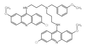 N'-(6-CHLORO-2-METHOXY-9-ACRIDINYL)-N-[3-[(6-CHLORO-2-METHOXY-9-ACRIDINYL)AMINO]PROPYL]-N-[(3-METHOXYPHENYL)METHYL]-1,3-PROPANEDIAMINE Structure