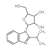 1H-Benzimidazol-2-amine,N,N-dimethyl-1-b-D-ribofuranosyl- Structure