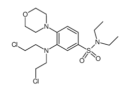 3-[bis-(2-chloro-ethyl)-amino]-N,N-diethyl-4-morpholin-4-yl-benzenesulfonamide结构式