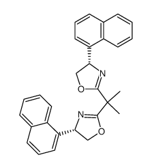 (S,S)-2,2-bis{2-[4(S)-(1-naphthyl)-1,3-oxazolinyl]}propane Structure