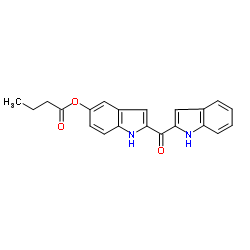 (5-BUTANOATE-1H-2-INDOLYL)(1H-2-INDOLYL)-METHANONE structure