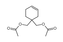 1,1-bis(acetoxymethyl)cyclohex-3-ene结构式