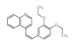Quinoline,4-[2-(3,4-diethoxyphenyl)ethenyl]-结构式