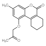 3-methyl-1-(2-oxopropoxy)-7,8,9,10-tetrahydrobenzo[c]chromen-6-one Structure