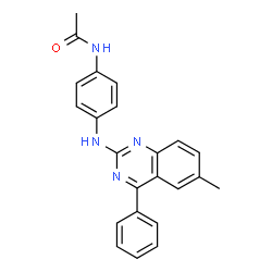 N-{4-[(6-methyl-4-phenylquinazolin-2-yl)amino]phenyl}acetamide Structure