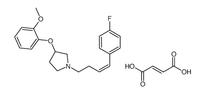 (Z)-but-2-enedioic acid,1-[(E)-4-(4-fluorophenyl)but-3-enyl]-3-(2-methoxyphenoxy)pyrrolidine Structure