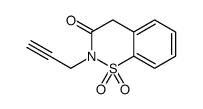 1,1-dioxo-2-prop-2-ynyl-4H-1λ6,2-benzothiazin-3-one结构式