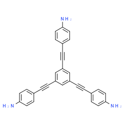 1,3,5-三(2'-(4''-胺基苯基)乙炔)苯结构式
