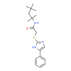 2-[(5-phenyl-1H-imidazol-2-yl)sulfanyl]-N-(2,4,4-trimethylpentan-2-yl)acetamide结构式