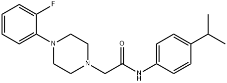 2-[4-(2-fluorophenyl)piperazino]-n-(4-isopropylphenyl)acetamide结构式