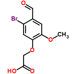 (5-Bromo-4-formyl-2-methoxyphenoxy)acetic acid结构式
