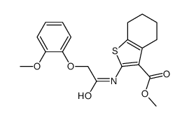 methyl 2-[[2-(2-methoxyphenoxy)acetyl]amino]-4,5,6,7-tetrahydro-1-benzothiophene-3-carboxylate Structure