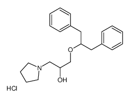 1-(1,3-diphenylpropan-2-yloxy)-3-pyrrolidin-1-ylpropan-2-ol,hydrochloride Structure