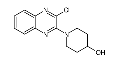 1-(3-氯-2-喹喔啉基)-4-哌啶醇结构式