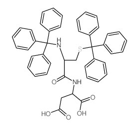 2-[[2-(tritylamino)-3-tritylsulfanyl-propanoyl]amino]butanedioic acid Structure