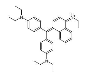 [4-[bis[4-(diethylamino)phenyl]methylidene]naphthalen-1-ylidene]-ethylazanium Structure