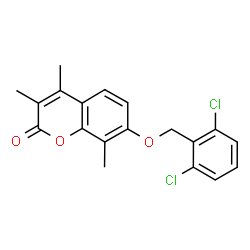 7-[(2,6-dichlorophenyl)methoxy]-3,4,8-trimethylchromen-2-one Structure