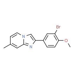 2-(3-Bromo-4-methoxyphenyl)-7-methylimidazo[1,2-a]pyridine结构式