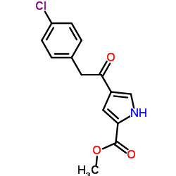 Methyl 4-[(4-chlorophenyl)acetyl]-1H-pyrrole-2-carboxylate结构式