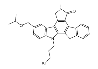 9-(1-methylethoxy)methyl-12-(3-hydroxypropyl)-6H,7H,13H-indeno[2,1-a]pyrrolo[3,4-c]carbazol-5-one Structure