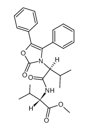 N-[(S)-3-methyl-2-(2-oxo-4,5-diphenyl-oxazol-3-yl)-butyryl]-L-valine methyl ester Structure