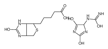 5-[(3aS,4S,6aR)-2-oxo-1,3,3a,4,6,6a-hexahydrothieno[3,4-d]imidazol-4-yl]pentanoic acid,(2,5-dioxoimidazolidin-4-yl)urea结构式