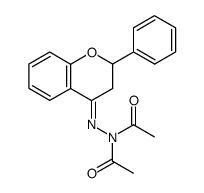N-acetyl-N'-(2,3-dihydro-2-phenyl-4H-1-benzopyran-4-ylidene)acetohydrazide结构式