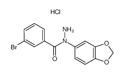 3,4,5-trimethoxy-benzoic acid N-benzo[1,3]dioxol-5-yl-hydrazide, hydrochloride Structure
