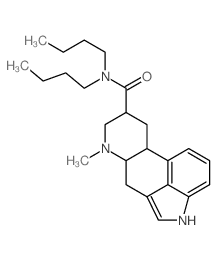 N,N-dibutyl-7-methyl-6,6a,8,9,10,10a-hexahydro-4H-indolo[4,3-fg]quinoline-9-carboxamide结构式