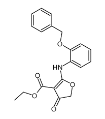 2-(2-benzyloxy-anilino)-4-hydroxy-furan-3-carboxylic acid ethyl ester结构式