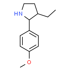 Pyrrolidine, 3-ethyl-2-(4-methoxyphenyl)- (9CI) structure