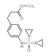 Benzenepropanoic acid,4-[[bis(1-aziridinyl)phosphinyl]amino]-, methyl ester结构式