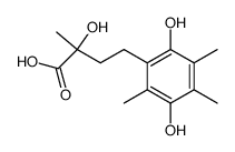 (+/-)-4-(2,5-dihydroxy-3,4,6-trimethylphenyl)-2-hydroxy-2-methylbutanoic acid Structure