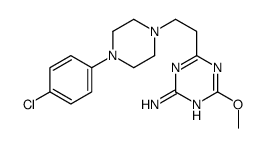 4-[2-[4-(4-chlorophenyl)piperazin-1-yl]ethyl]-6-methoxy-1,3,5-triazin-2-amine结构式
