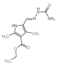 ethyl (5E)-5-[(2-carbamoylhydrazinyl)methylidene]-2,4-dimethyl-pyrrole-3-carboxylate Structure