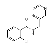 2-chloro-N-(pyrazin-2-ylmethyl)benzamide结构式