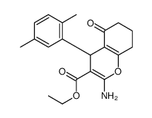 ethyl 2-amino-4-(2,5-dimethylphenyl)-5-oxo-4,6,7,8-tetrahydrochromene-3-carboxylate Structure