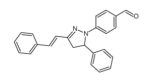 4-(5-phenyl-3-styryl-4,5-dihydro-pyrazol-1-yl)-benzaldehyde Structure