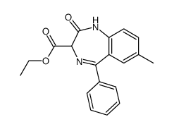 7-methyl-2-oxo-5-phenyl-2,3-dihydro-1H-benzo[e][1,4]diazepine-3-carboxylic acid ethyl ester结构式