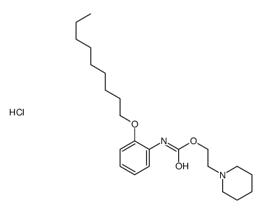 2-piperidin-1-ium-1-ylethyl N-(2-nonoxyphenyl)carbamate,chloride Structure