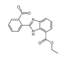 ethyl 2-(2-nitrophenyl)-1H-benzimidazole-4-carboxylate结构式