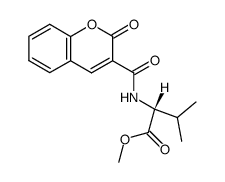 N-(3-Cumarinylcarbonyl)-D-valinmethylester Structure
