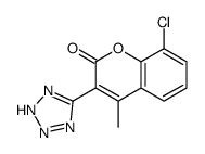 8-chloro-4-methyl-3-(2H-tetrazol-5-yl)chromen-2-one Structure