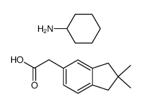 (2,2-Dimethyl-indan-5-yl)-acetic acid; compound with cyclohexylamine结构式